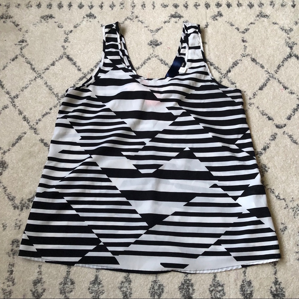 Black/White Patterned Tank